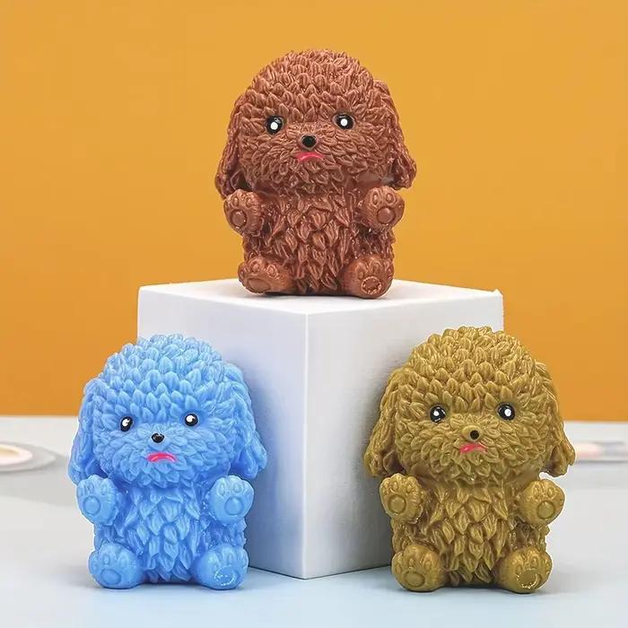 Adorable jouet anti-stress en forme de chien en peluche rembourré de farine