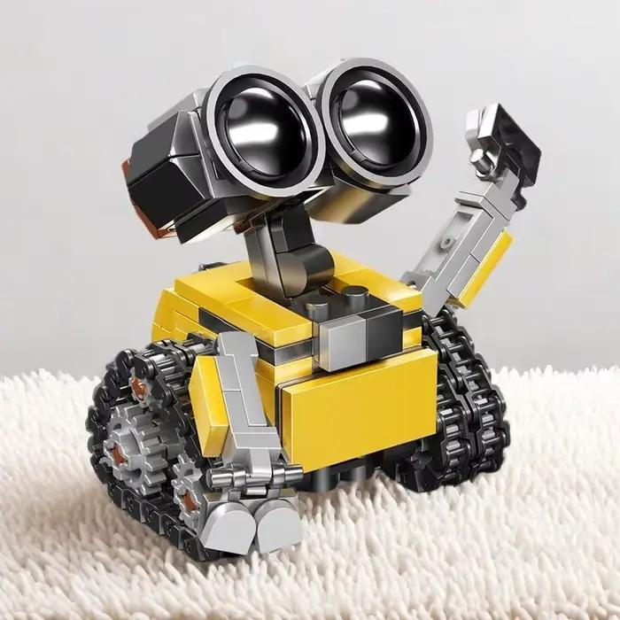 Kit de Modélisation Robot à Petites Particules Wall.E Eve, Figurine d'Action, Jouet Éducatif, à Construire, à Collectionner, Sans Effets Spéciaux, Cadeau