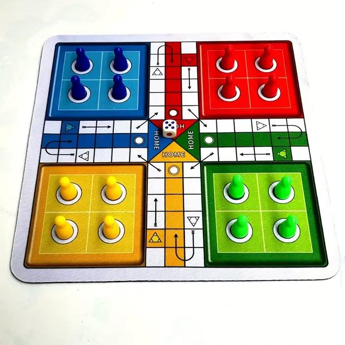 Jeu de Ludo classique, jeu de société interactif multijoueur avec tapis de souris