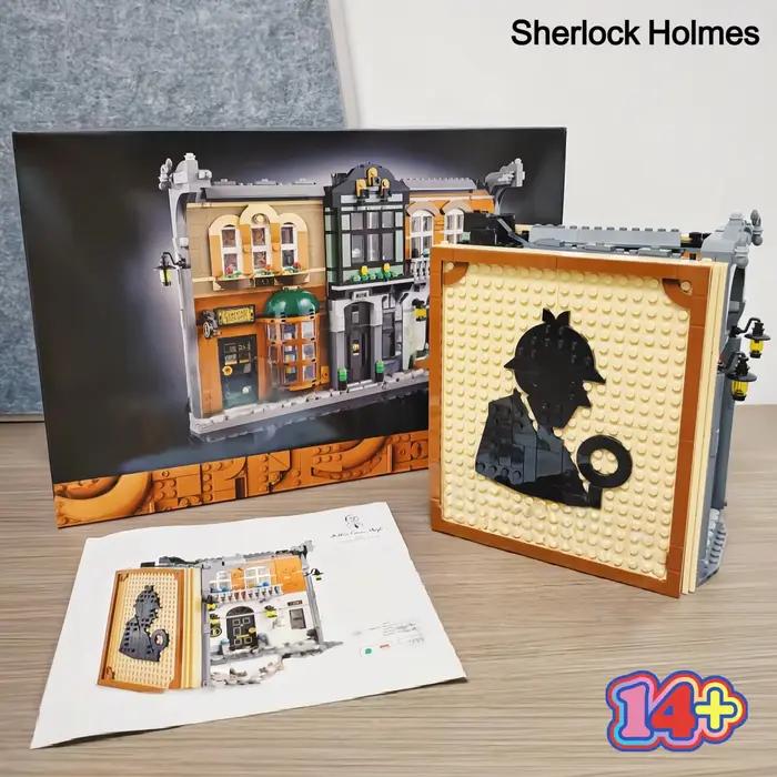 Nouveauté 2026 : Série Street View 1359 pièces – Décor de bibliothèque Sherlock Holmes, jouets de construction, cadeaux