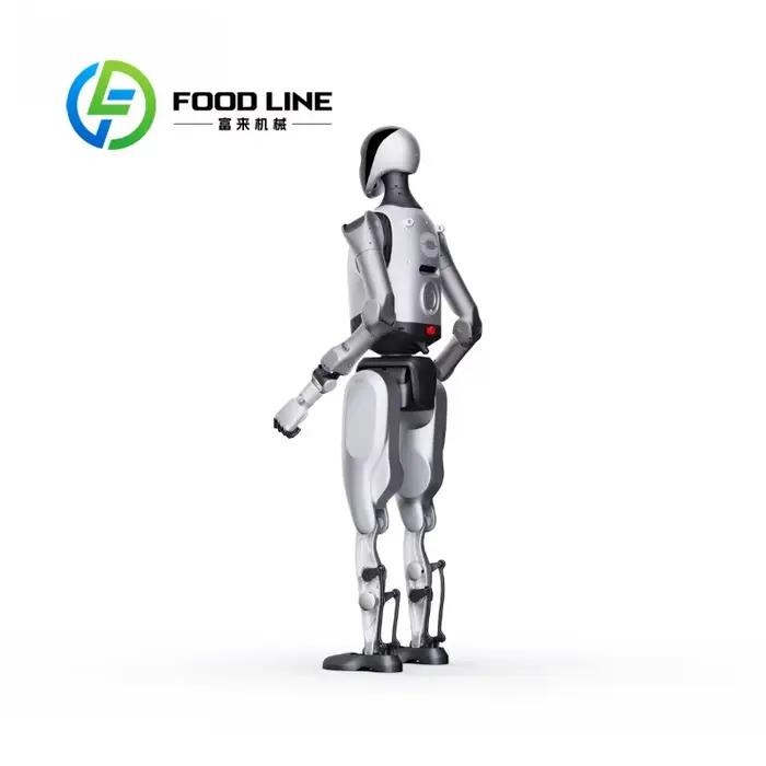 Robot humanoïde de parking qui guide les propriétaires de voitures vers des places libres et rappelle aux conducteurs les limites de temps de stationnement et les normes tarifaires.