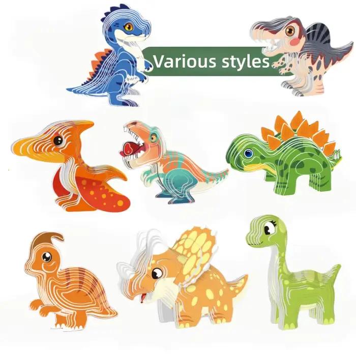 Puzzle en papier dinosaure 3D