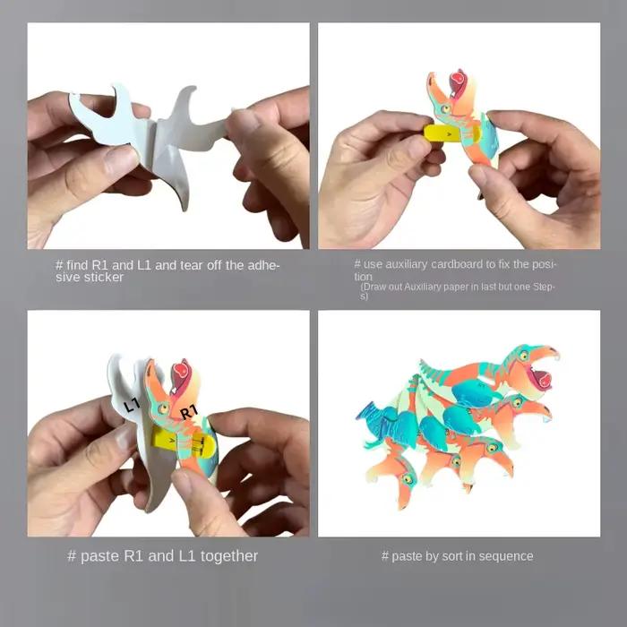 Puzzle en papier dinosaure 3D