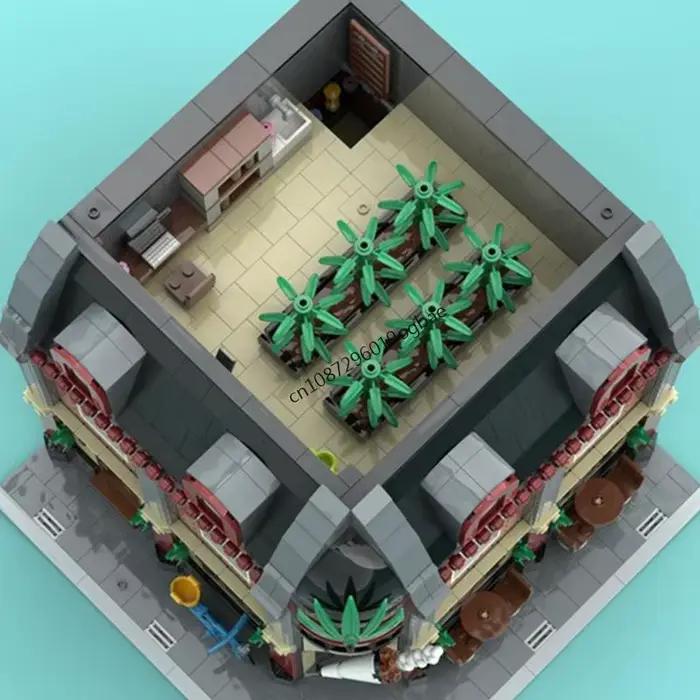 3113 pièces vente chaude City Street View MOC Amsterdam café coin modèle bricolage idées créatives enfant jouet assemblage Puzzle cadeau