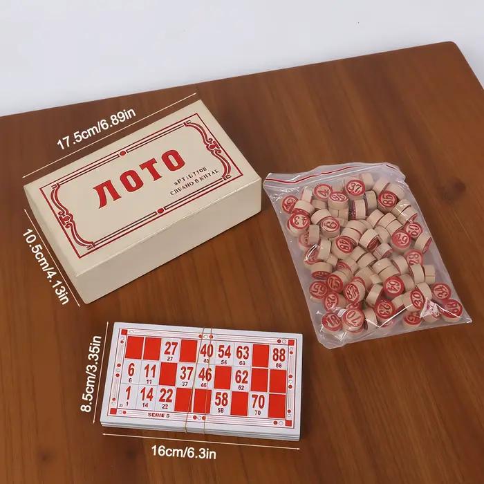 Jeu de Bingo (90 jetons numérotés sur 48 cartes) - Jeu de société interactif classique.