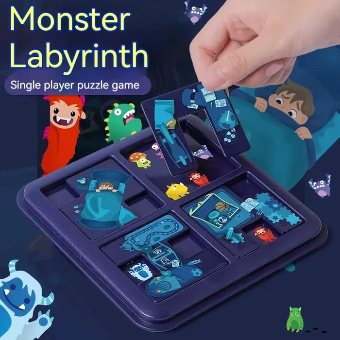 Puzzle monstre labyrinthe stratégie jeux de société Portable cache-cache multijoueur interactif fête jeu de Table jouets cadeau pour les enfants
