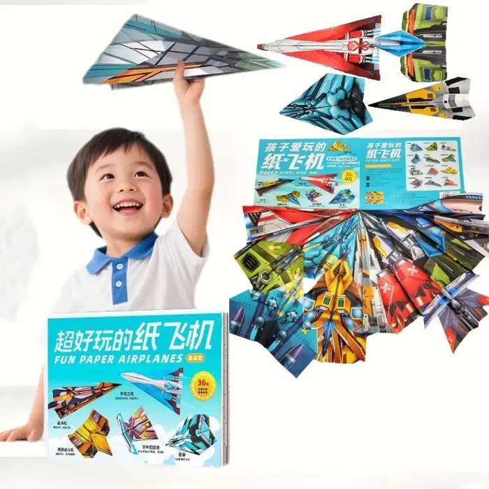 36 pièces bricolage enfants Origami avion Parent-enfant couleur à la main jouet