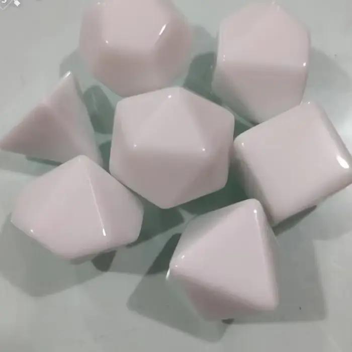 7 pièces/ensemble de dés vierges pour accessoires de jeu de société DIY
