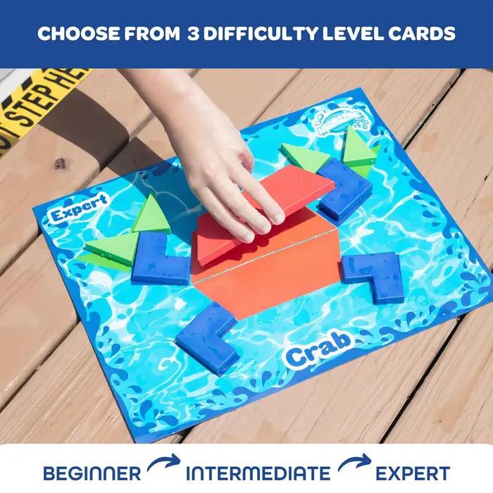 Jeu de Pêche aux Trésors Sous-Marins pour Enfants - Jouets de Piscine et d'Étanche pour la Recherche de Gemmes - Jeux