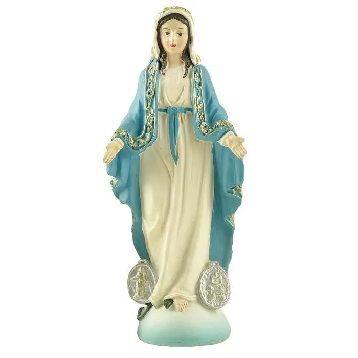 Dame de miracule médaille Notre-Dame de grâce catholique vierge Maria vierge marie Statues cadeau catholique résine vierge Maria Estatua