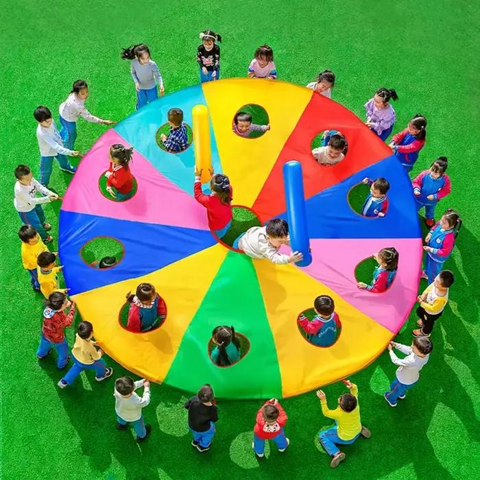 Enfants Whack A Mole jeu arc-en-ciel parapluie maternelle en plein air amusant et sport Paracaidas jouet jouets