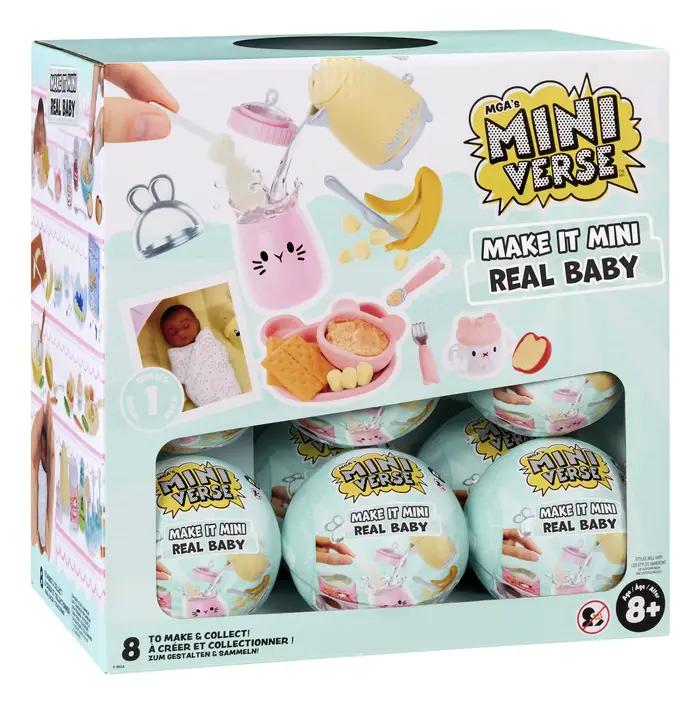MGA Miniverse Make It Mini Real Baby Série 1 – Boîte Mystère DIY Miniature – Cadeaux