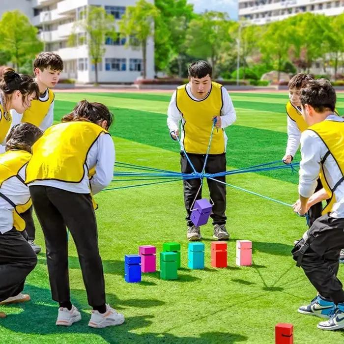 Jeu de Construction de Tour d'Équipe en Plein Air