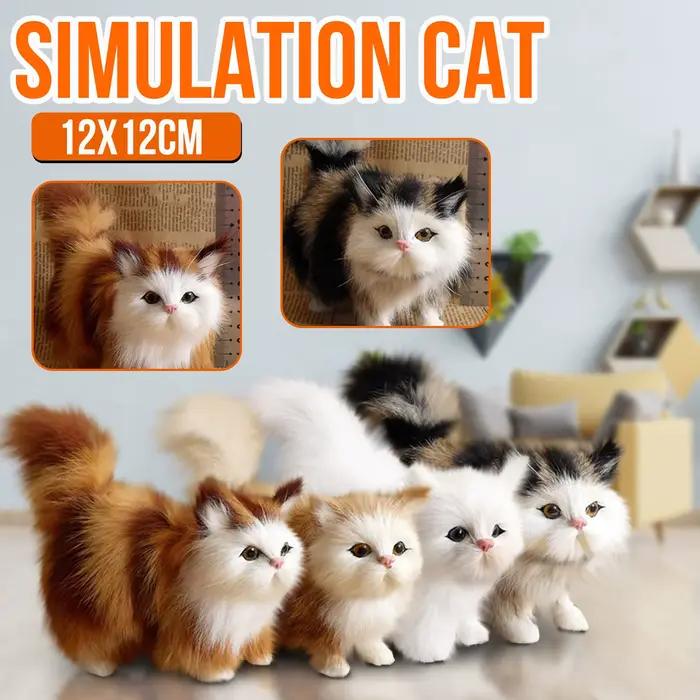 Jouets en peluche de chat de Simulation mignon