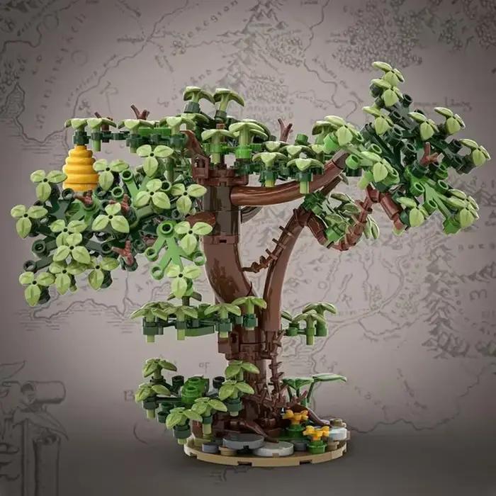 Château médiéval modèle Moc briques de construction grue fontaine murale technologie blocs modulaires cadeaux jouets de noël bricolage ensembles assemblage