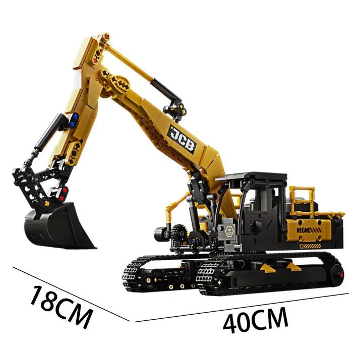 Modèles de véhicules de construction urbaine transport camions jaune blocs de construction MOC ingénierie technique jouets pour enfants adolescents constructions jeux educatifs
