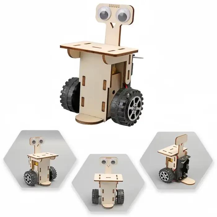 Modèle de robot en bois à construire soi-même pour enfants - Kit éducatif scientifique STEM - Outil expérimental pour