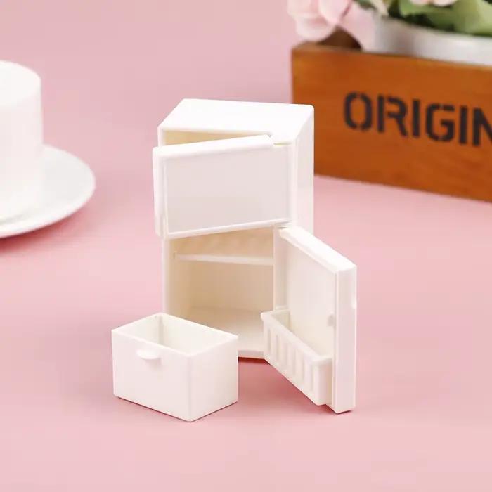 Maison de poupée Miniature réfrigérateur banc de cuisson