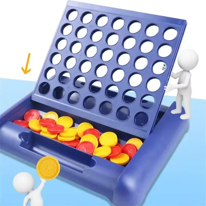 Puzzle éducatif 4 en ligne, jeu de société pliable, jouet familial pour enfants, amélioration de la coordination main-œil, cadeau d'entraînement à la réflexion