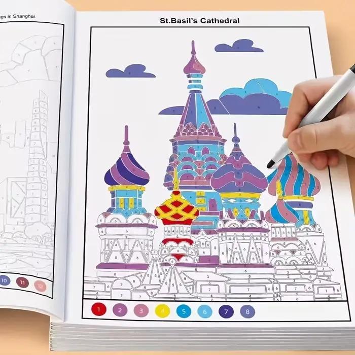 Livre de coloriage pour enfants pour l'entraînement à la concentration, pages à colorier à motifs, livre d'activités artistiques pour le soulagement du stress, livre de peinture créative