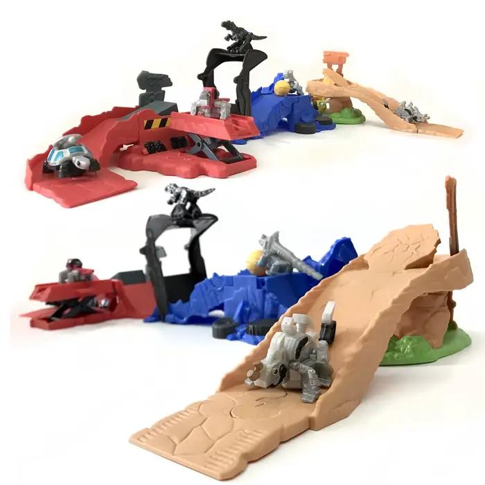 Piste de modèle de dinosaure pour enfants, camion de dinosaure, voiture de jouet de dinosaure active, plusieurs scènes peuvent être assemblées, cadeau de jouets pour enfants, 1:64, KL23