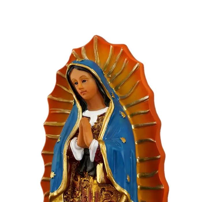 Statue de Notre-Dame d'Isabelle Upe Peinte à la Main, Sculpture Catholique en Résine, Décoration Religieuse pour la Maison et le Bureau, Artisanat d'Ornement