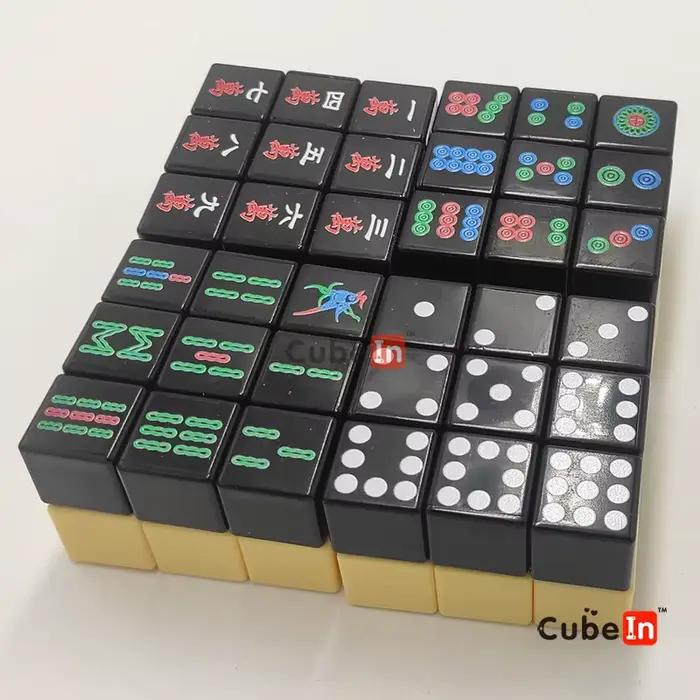 Lanlan 2x3x3 Cube de dés 2x3x3 Cube de dés Mahjong