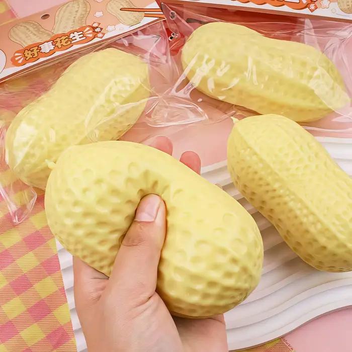 Jouets Squishy en forme d'arachide, outil anti-stress, texture douce, mode Fidget, cadeau anti-stress pour enfants et adultes, cadeaux d'anniversaire