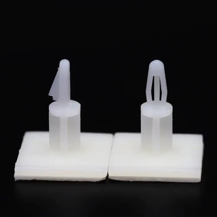 ASS-5/6/8/10/13/16 20*20mm Nylon 4mm alésage PCB Support de carte verrouillage Snap-In pilier fixe adhésif colonne entretoise entretoise