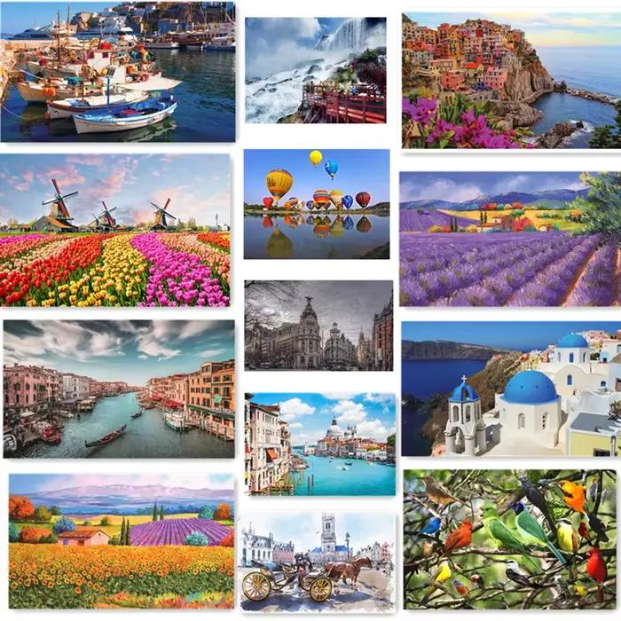 500 pièces Puzzle créatif diverses paysages assemblage photo adultes Anti-Stress Puzzles jouets pour enfants jeux cadeau