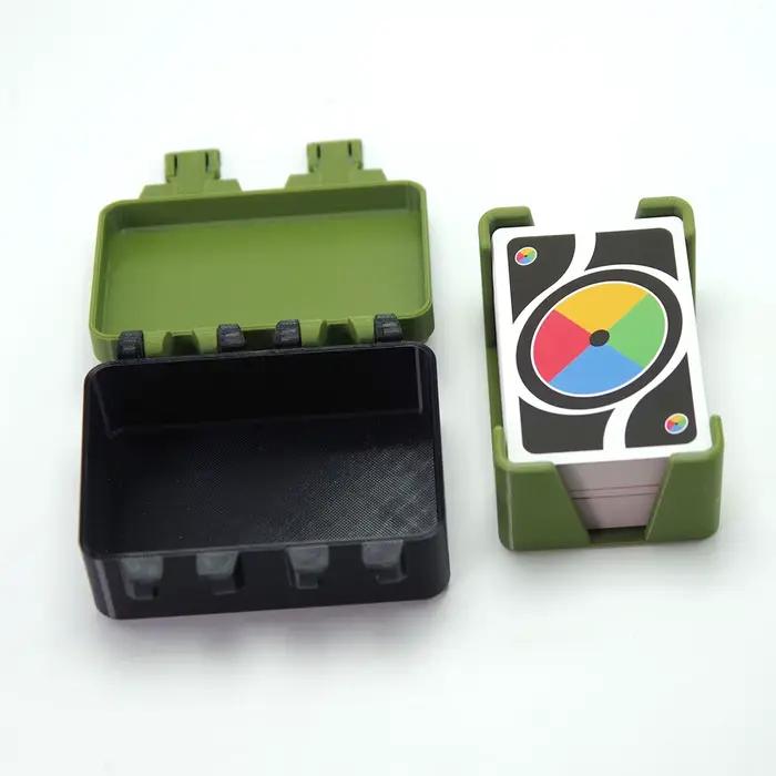 Boîte de rangement Snap Lock pour cartes, étui pour cartes Monopoly Deal Uno, taille poker standard, rigide, résistant aux chocs, organisateur de voyage portable, imprimé en 3D