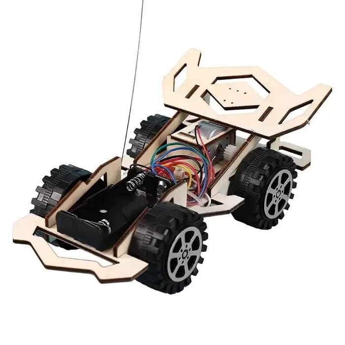 Jouets de course électriques en bois télécommandés pour enfants