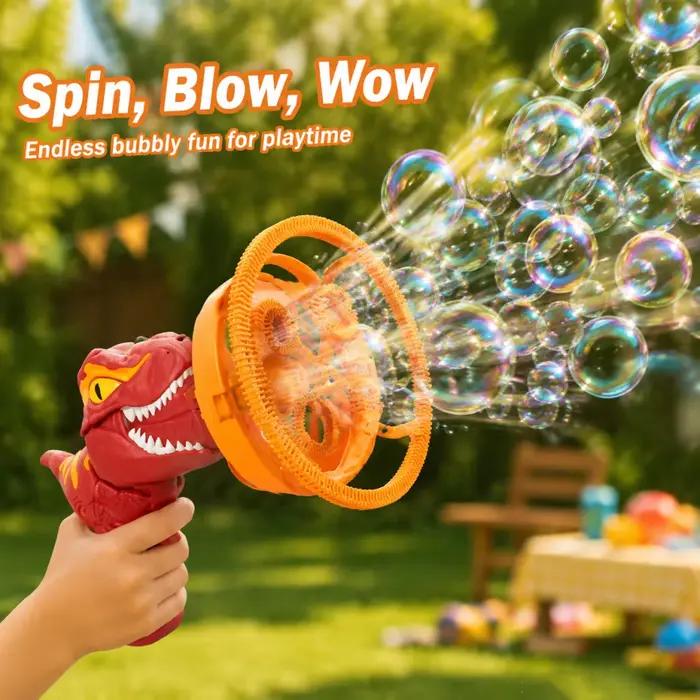Pistolet à bulles dinosaure pour enfants