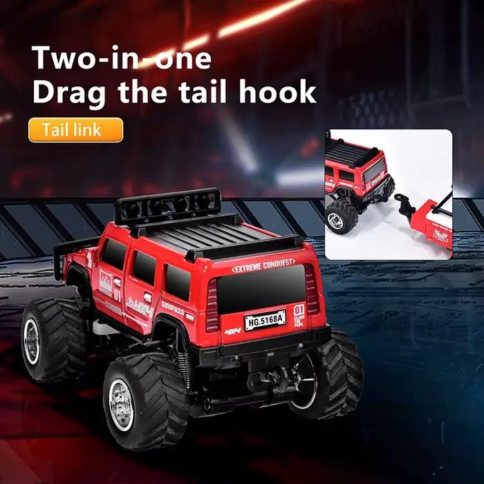 Enfant RC 1:64 double Mode 2.4G Mini voiture télécommande Tuck alliage jouet