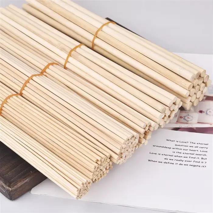 Bâton rond en bois pour l'artisanat, sucettes glacées alimentaires et fabrication de modèles de cheville, bricolage de chevilles durables, modèle de construction, outil de travail du bois