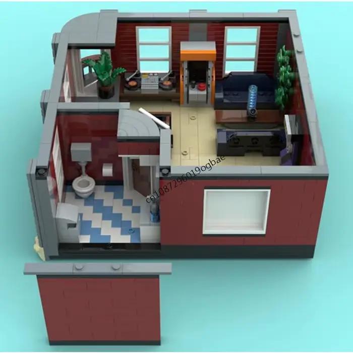 3113 pièces vente chaude City Street View MOC Amsterdam café coin modèle bricolage idées créatives enfant jouet assemblage Puzzle cadeau