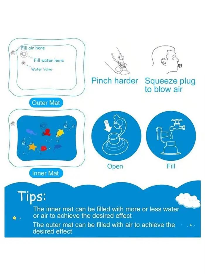 Tapis de jeu aquatique gonflable pour bébé