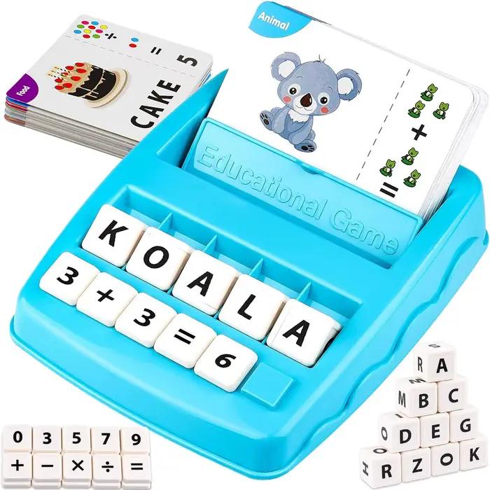 Jouets éducatifs jeux d'apprentissage pour enfants 2 en 1 lettre assortie orthographe numéro Cognition jeu de mathématiques précoces pour garçons filles cadeaux
