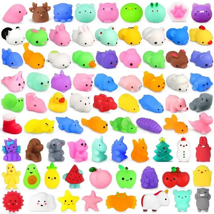 50-5 pièces Kawaii Squishies Mochi Anima jouets Squishy pour enfants balle anti-Stress presser cadeaux de fête