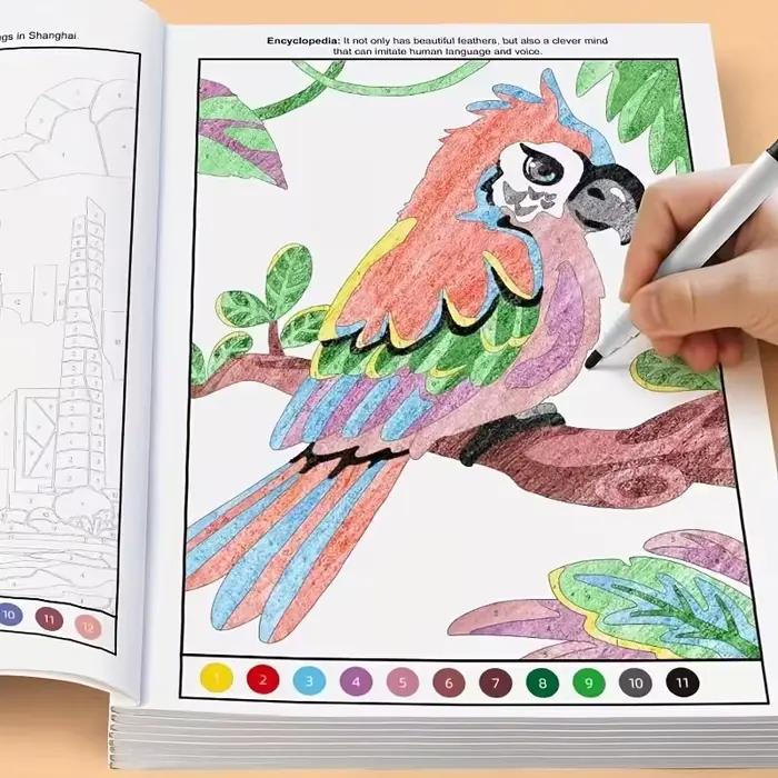 Livre de coloriage pour enfants pour l'entraînement à la concentration, pages à colorier à motifs, livre d'activités artistiques pour le soulagement du stress, livre de peinture créative