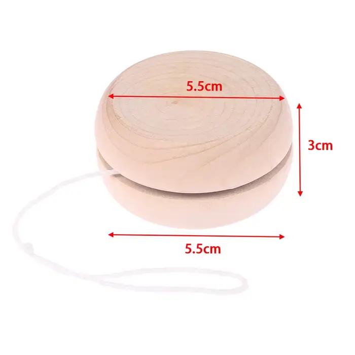 。 Nouveau jouet en bois : Mini yoyo rond coloré à faire soi-même