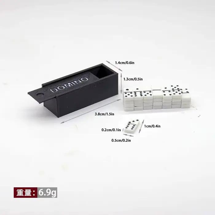 1 ensemble 1:12 accessoires pour maison de poupée modèle de dominos Miniature, jouet éducatif d'apprentissage, jeu de société de dominos à points
