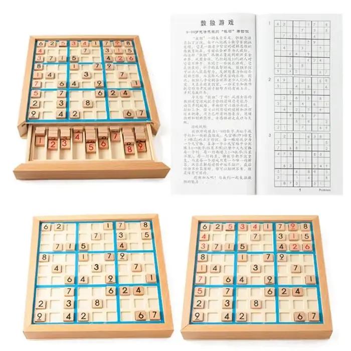 Sudoku mots croisés Montessori chiffres éducatifs en bois jeux de logique d'inference carré latin mathématiques Puzzles