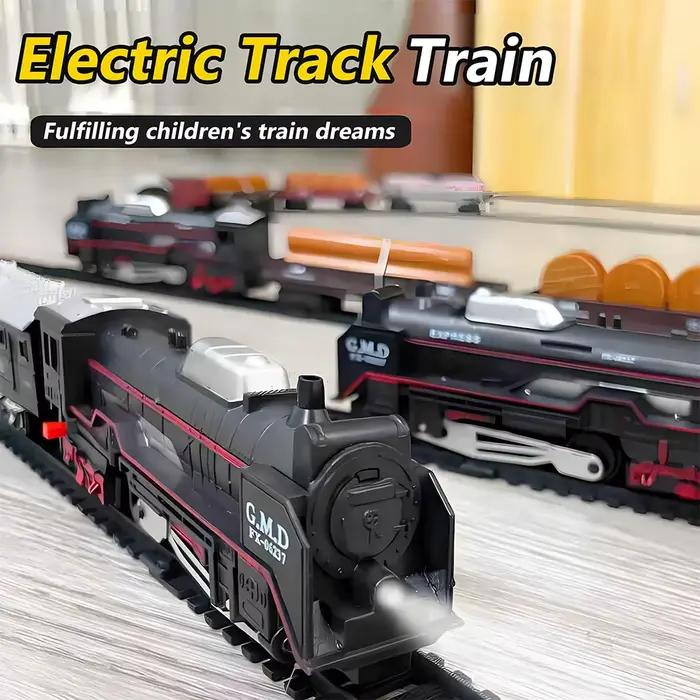 Ensemble de Train de fret électrique classique avec éclairage
