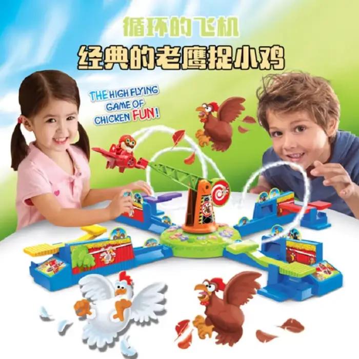 Jeu de vol de poulet en avion rotatif, poussins attrapant l'aigle, jeu de table interactif multijoueur, jeu d'avion en boucle