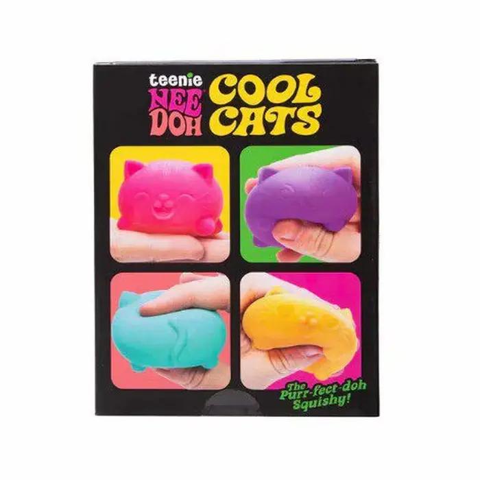 Ensemble de jouets sensoriels Teenie Needoh Cool Cats colorés et moelleux pour soulager l'anxiété et le stress