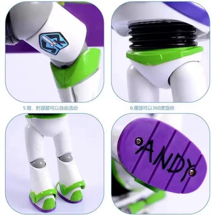 Figurine articulée parlante Buzz Lightyear Disney Toy Story, 33 cm, modèle sonore, collection de bureau, cadeau pour enfant, nouvelle et authentique