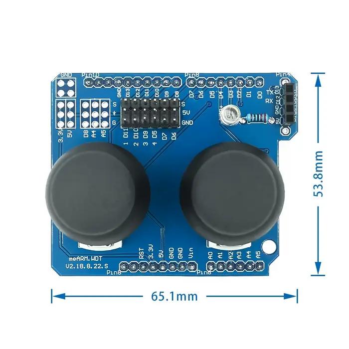 Blocs de construction électroniques double module de bouton de joystick de jeu PS2 JoyStick compatible avec UNO R3