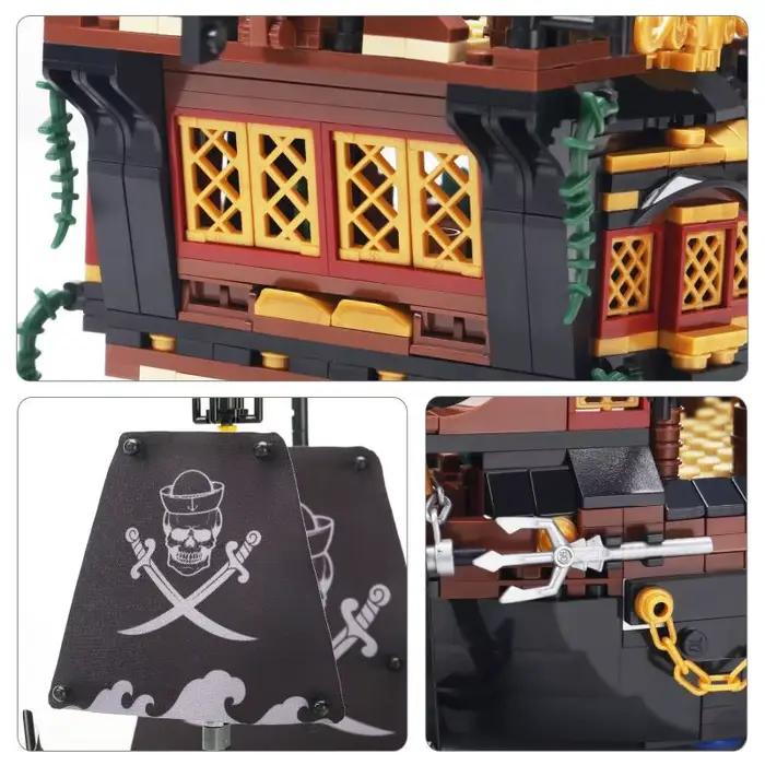 Blocs de construction de bateaux pirates, modèle de voilier, série de briques sur le thème du trafic urbain, jouets créatifs de décoration de bureau pour adolescents et adultes, cadeaux