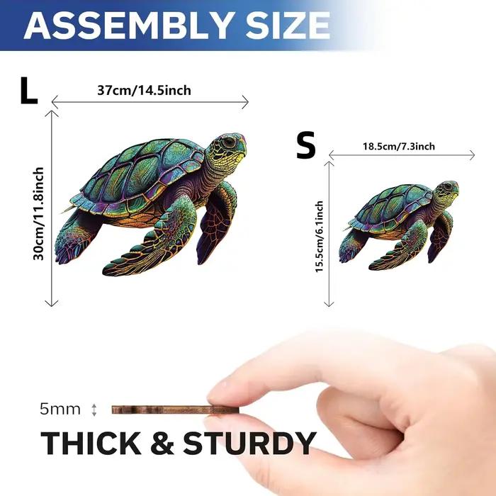 Puzzle en bois de tortue de mer